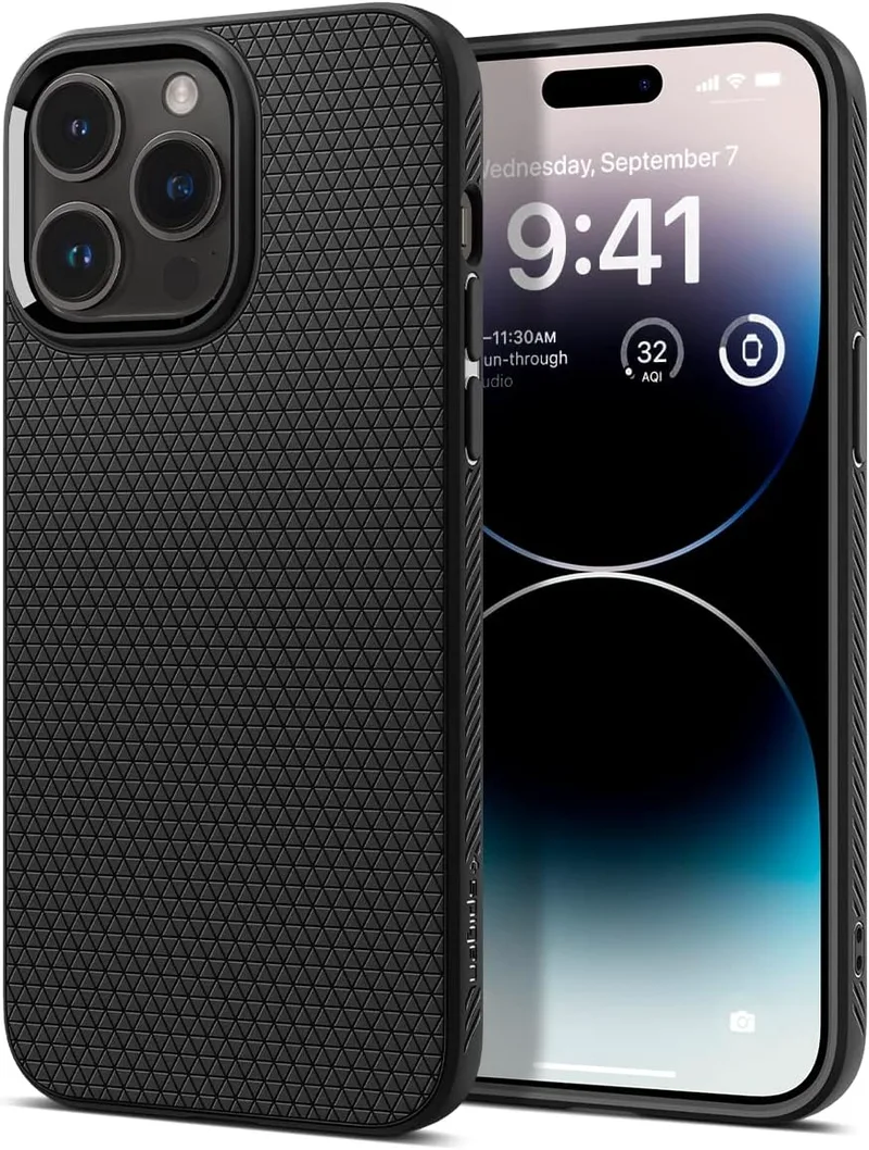 Spigen Θήκη Σιλικόνης Liquid Air - Apple iPhone 14 Pro Max - Matte Black (ACS04813)