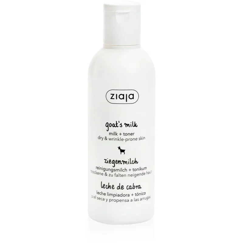 Ziaja Goat's Milk καθαριστική λοσιόν + τόνερ προσώπου 2 σε 1 200 μλ