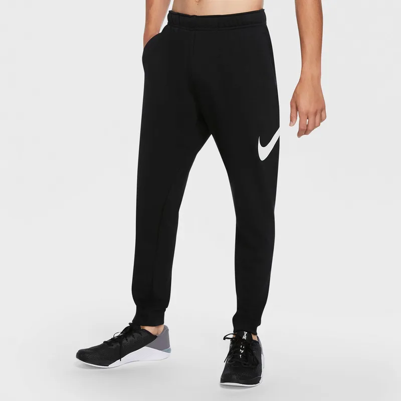 NIKE DRI-FIT TAPERED TRAINING PANTS ΜΑΥΡΟ