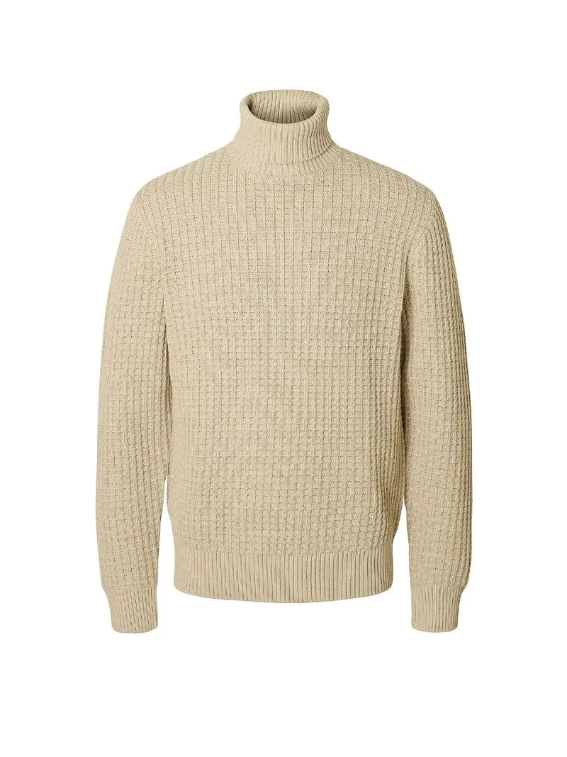Selected Tom Ανδρικό Structure Rollneck Πλεκτό 16099209 Εκρου