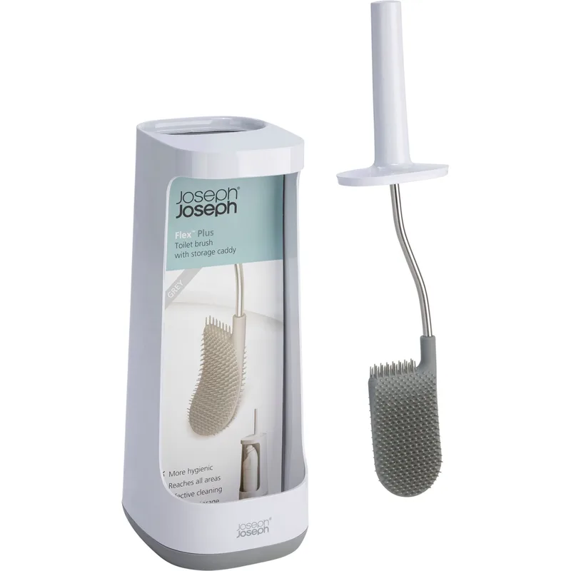 Joseph Joseph Flex Plus Light Grey Toilet Bru.w.Storage Caddy