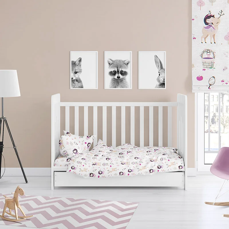 Παπλωματοθήκη Μεμονωμένη Κούνιας 120X160 Dimcol Lily & Deer 179 (120x160)