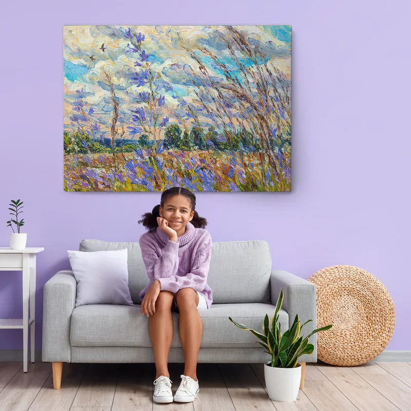 Πινακας σε καμβά LAVENDER UP TO THE SKY