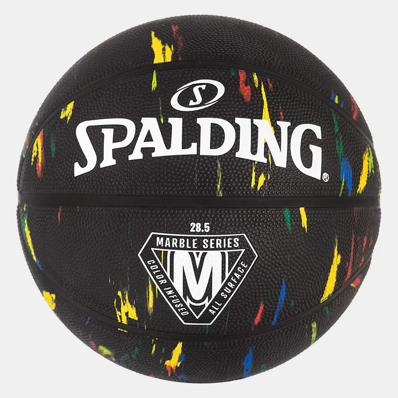 Spalding Marble Series Black Rainbow Rubber Outdoor Μπάλα Μπάσκετ (9000098650_58094)