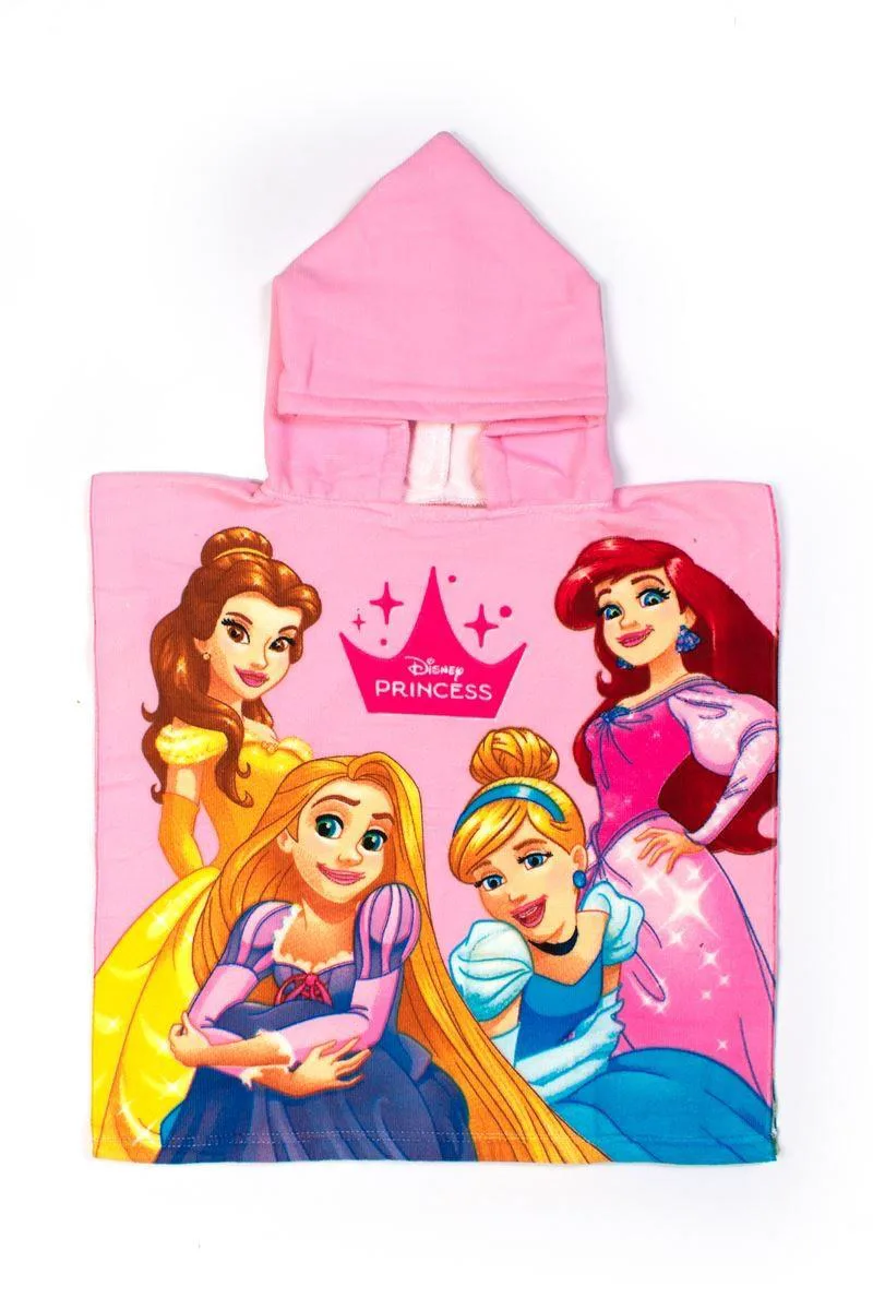 Παιδικό Πόντσο Θαλάσσης Quick Dry Disney Home Princess 08 50x100 Ροζ