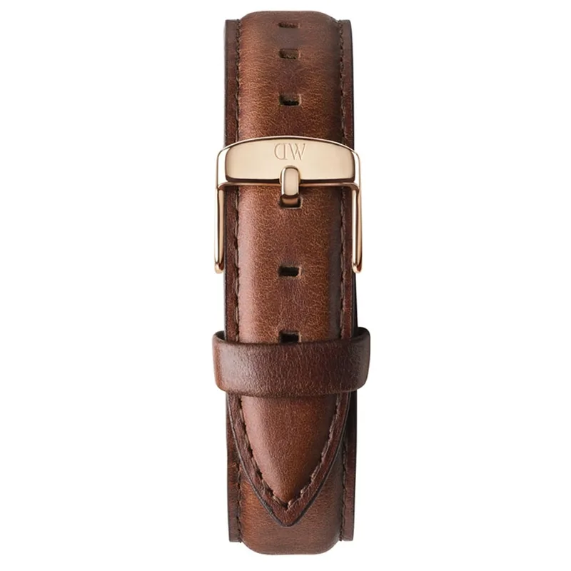 DANIEL WELLINGTON Classic St Mawes Brown Leather Strap Rose Χρυσό 14mm DW00200145
