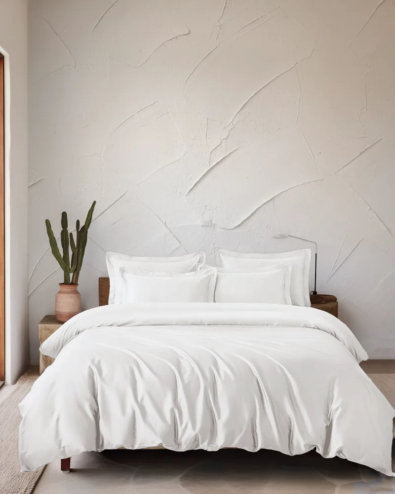 Σετ Σεντόνια Υπέρδιπλα 4 Τεμαχίων Rythmos Glacier Off White 245x270