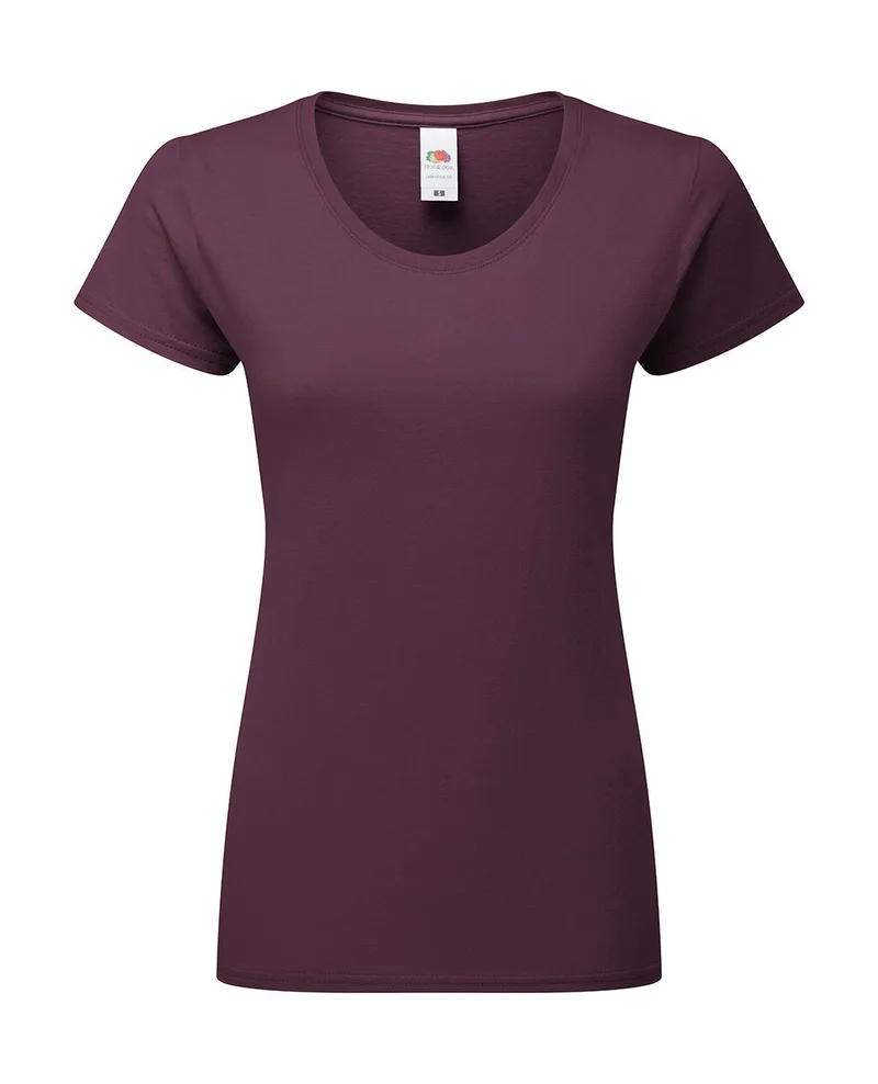 Γυναικείο T-Shirt 61-424-0 Fruit of the Loom Iconic 195 Ringspun Premium Dark Plum