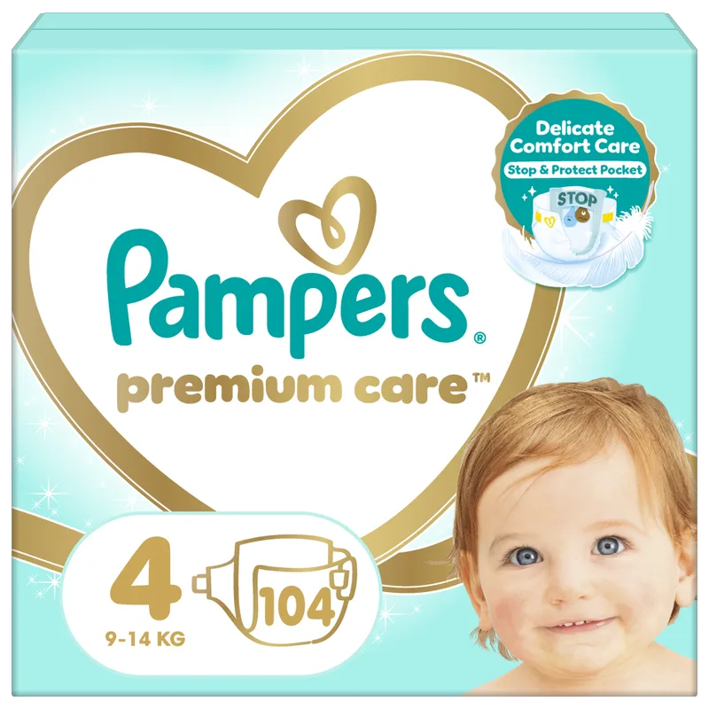 Πάνες Pampers Premium Care Mega Pack Νο4 (9-14kg) 104τεμ