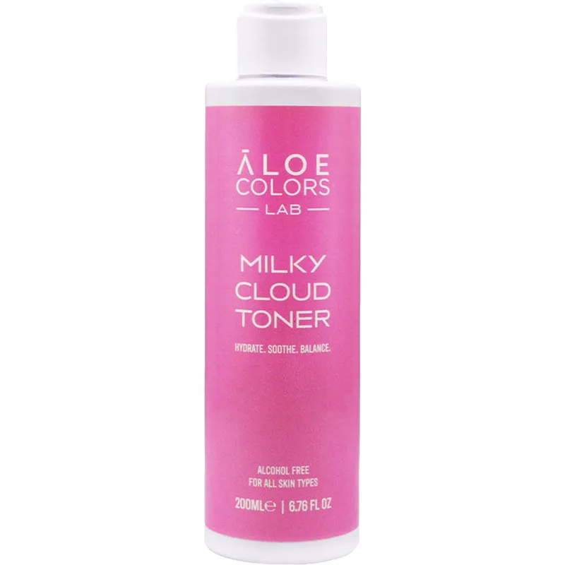 Aloe Colors Milky Cloud Toner Ανάλαφρη Τονωτική Λοσιόν σε Μορφή Γαλακτώματος για Όλους τους Τύπους Επιδερμίδας 200ml