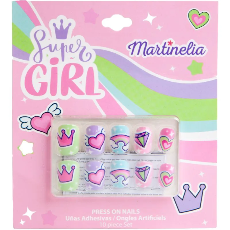 Martinelia Super Girl Nails Ψεύτικα νύχια για παιδιά 10 τμχ