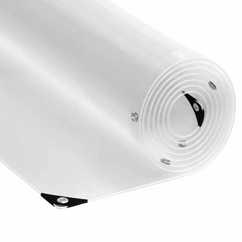 vidaXL σαφής μουσαμάς με τις οπές 8x8 m PVC