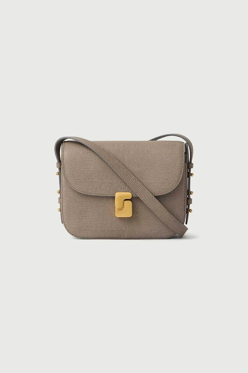 Soeur γυναικεία δερμάτινη τσάντα ώμου/crossbody "Bellissima Mini" - SEM0431BELLIMIN Γκρι