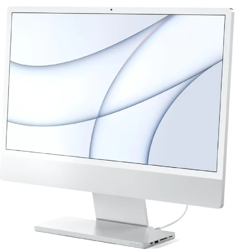 Satechi Type-C Slim Dock για iMac 24" - Βάση Αλουμινίου με 1 x SSD SATA M.2 / 2 x Type-C / 1 x USB-A / 2 x USB 2.0 / 1 x SD & MicroSD - Silver (ST-UCISDS)