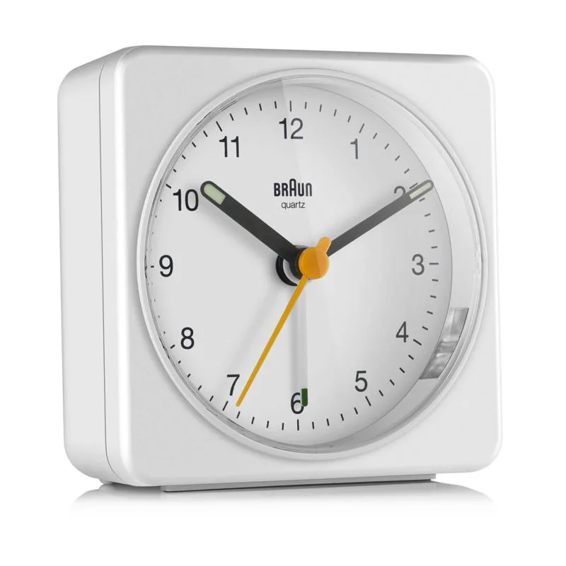 Καφέ BC 03 W quartz alarm clock analog white