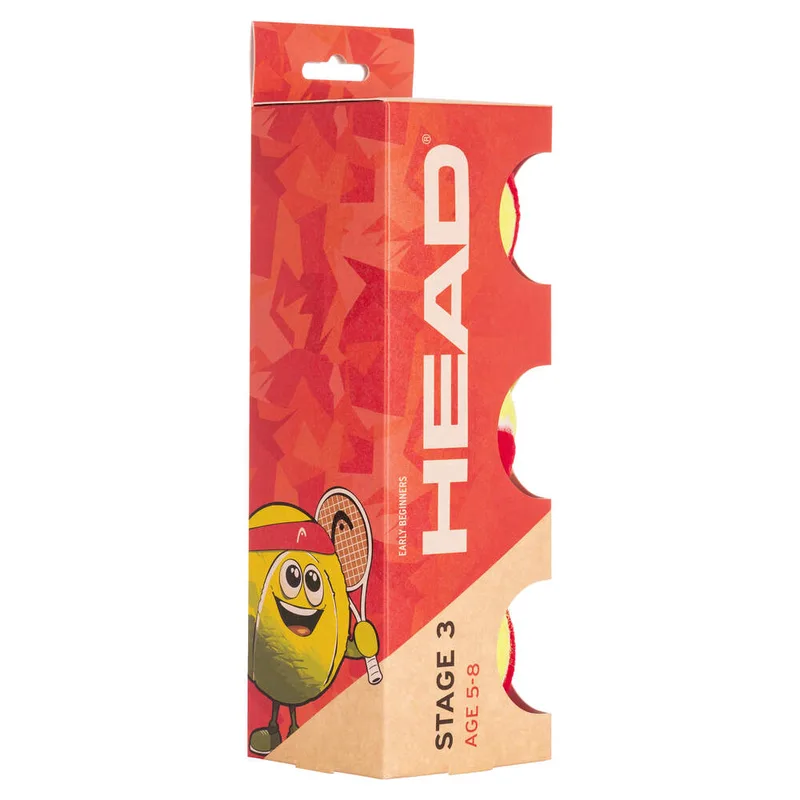 HEAD STAGE 3 RED 3 BALL ΜΠΑΛΛΑΚΙΑ TENNIS