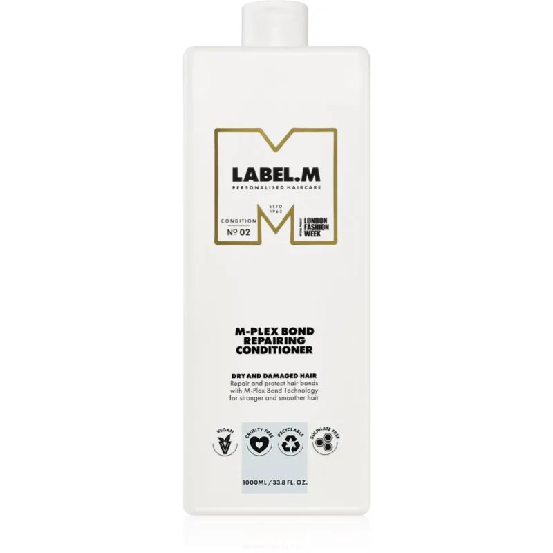 label.m M-Plex Bond Repairing Conditioner αποκαταστατικό μαλακτικό για όμορφα μαλλιά και δέρμα 1000 ml