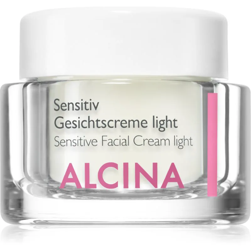 Alcina For Sensitive Skin απαλή κρέμα προσώπου για να καταπραύνει και να ενισχύσει το ευαίσθητο δέρμα 50 ml