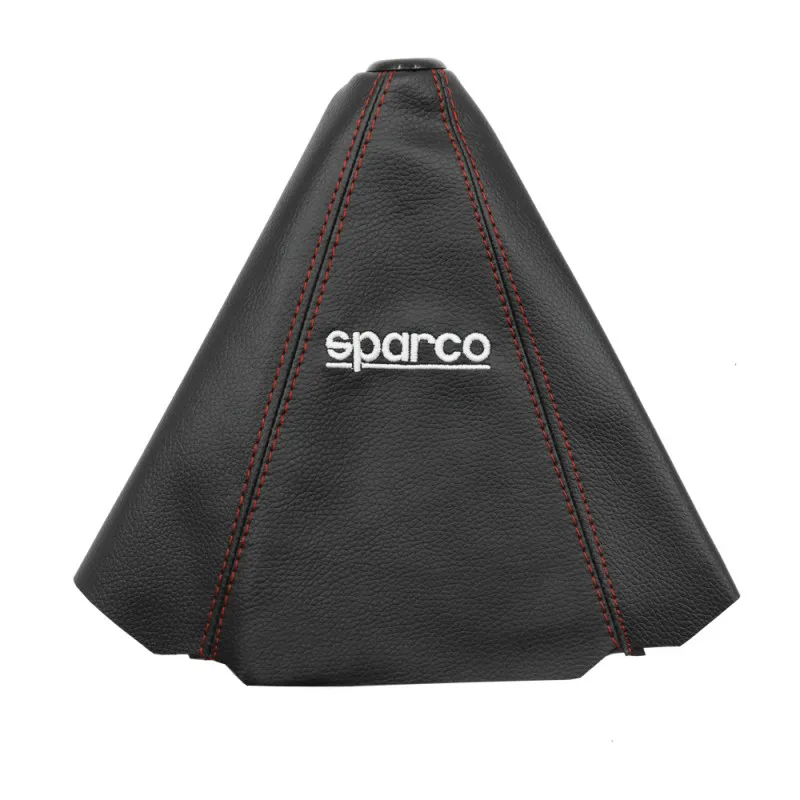 Φούσκα για Λεβιέ Ταχυτήτων Αυτοκινήτου Universal Sparco Δερματίνη HW-0024 Μαύρο - Κόκκινο