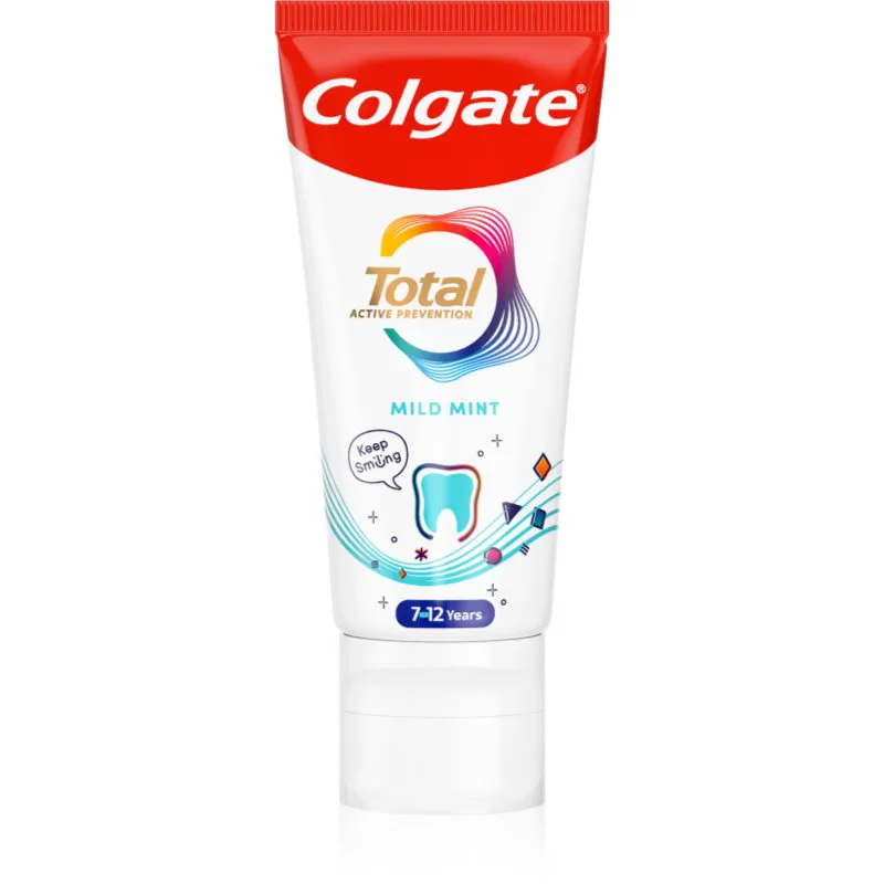 Colgate Total Junior Active Prevention Mild Mint οδοντόκρεμα για εξονυχιστικό καθάρισμα των δοντιών και στοματικής κοιλότητας για παιδιά 50 ml