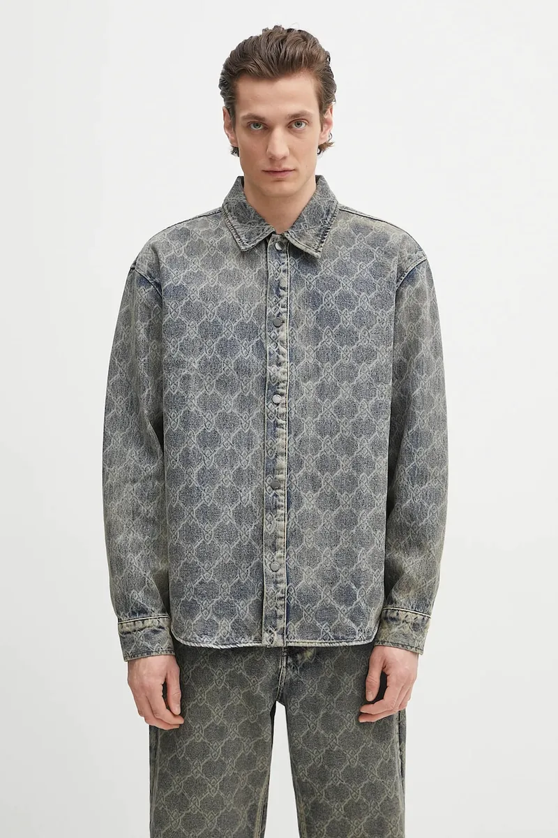 Βαμβακερό πουκάμισο Daily Paper Shield Laser Denim Shirt