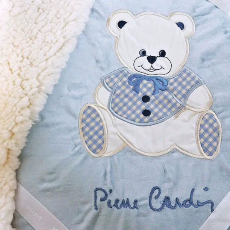 Κουβέρτα Fleece Αγκαλιάς 80x110 Pierre Cardin Teddy Blue 80x110