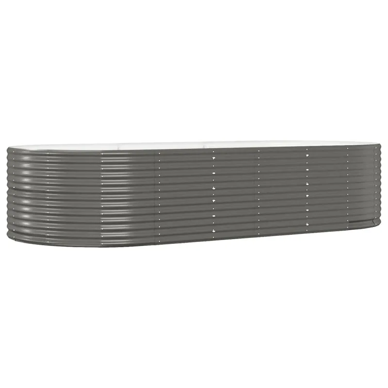vidaXL Ζαρντινιέρα Γκρι 291x140x68 εκ. Γαλβανισμένος χάλυβας