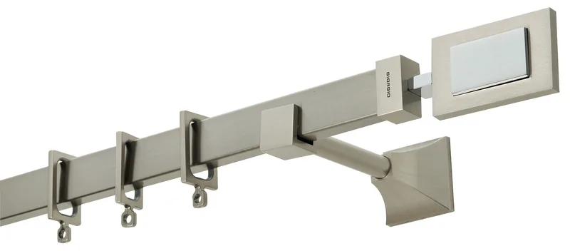 Κουρτινόβεργα Zogometal Flat Collection FC4517 Νίκελ Ματ/Χρώμιο