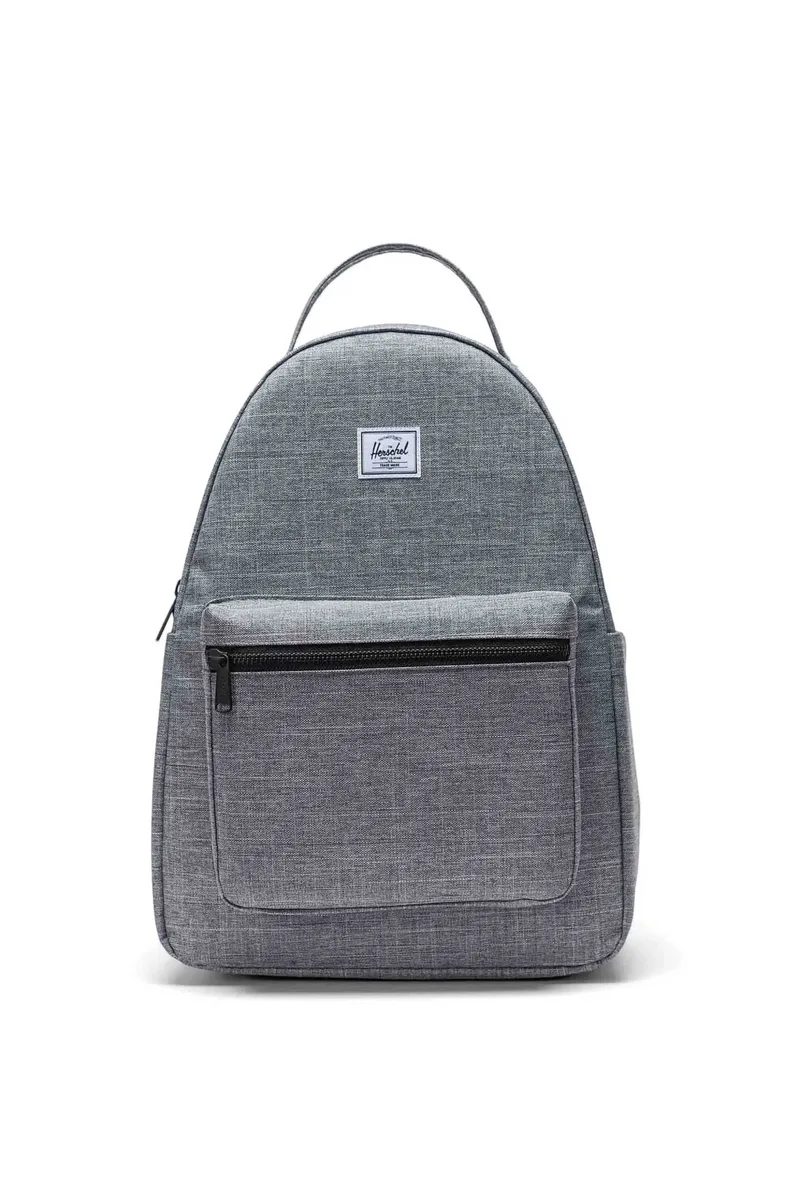 Herschel unisex backpack μονόχρωμο με contrast logo patch "Nova™" 18 L - 66UBCL00960 Γκρι