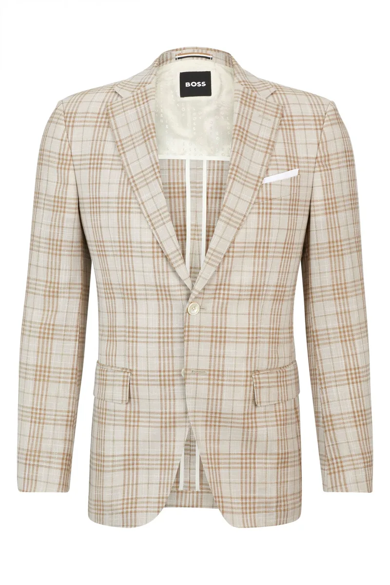 BOSS ΣΑΚΑΚΙ ΚΑΡΩ SLIM FIT H-HUTSON-233 ΜΠΕΖ
