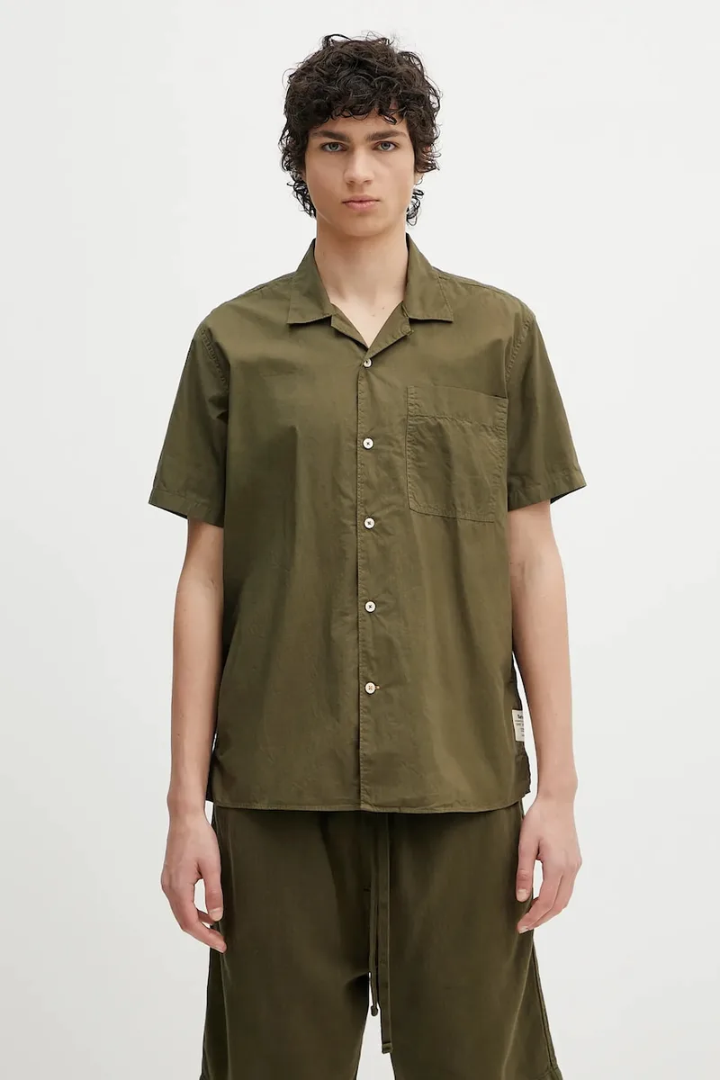 Βαμβακερό πουκάμισο Barbour Barbour Holywell Poplin S/S Relaxed Fit Shirt