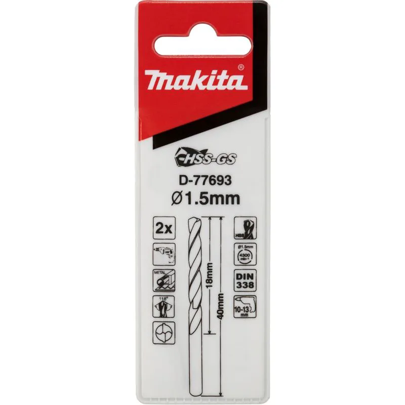 Makita Metallbohrer HSS-GS 1,5x40mm