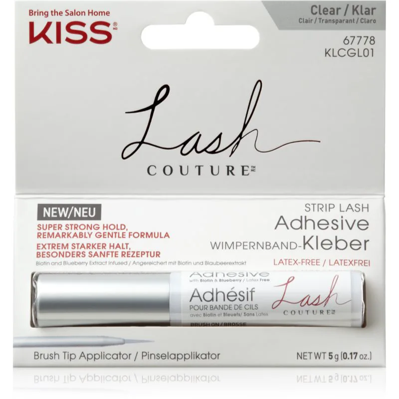 KISS Lash Couture κόλλα για ψεύτικες βλεφαρίδες με εφαρμοστή απόχρωση White 5 γρ
