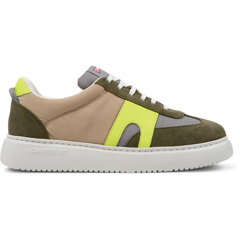 CAMPER Runner K21 Sorona® - Sneakers Για Ανδρικα - Γκρι,Πράσινο,Κίτρινο, Μέγεθος 41, Cotton fabric