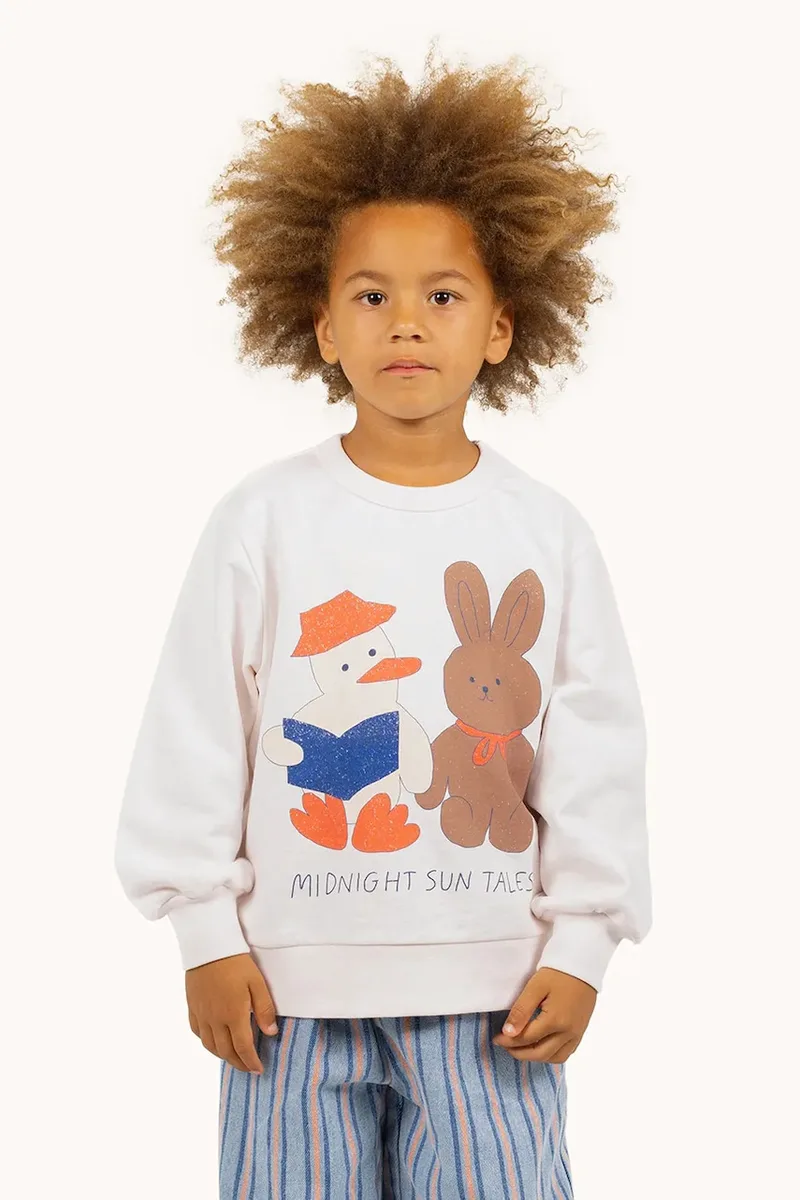 Παιδική βαμβακερή μπλούζα Tinycottons READERS GRAPHIC SWEATSHIRT