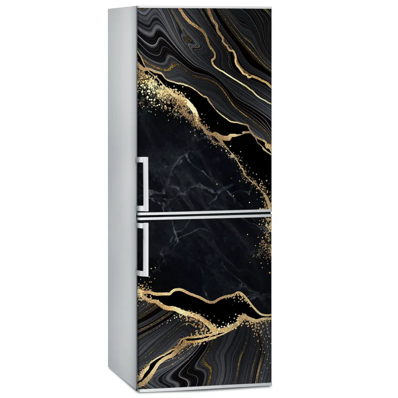 Αυτοκόλλητο ψυγείου BLACK AND GOLD MARBLE