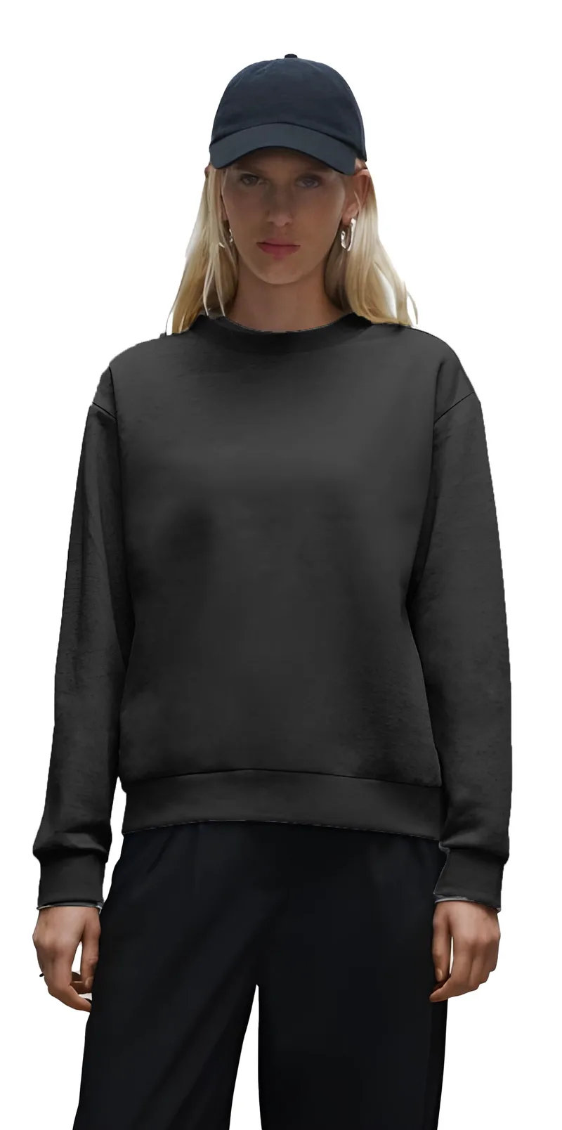 Γυναικείο Regular Φούτερ True Blanks by H&M 1148351 Black