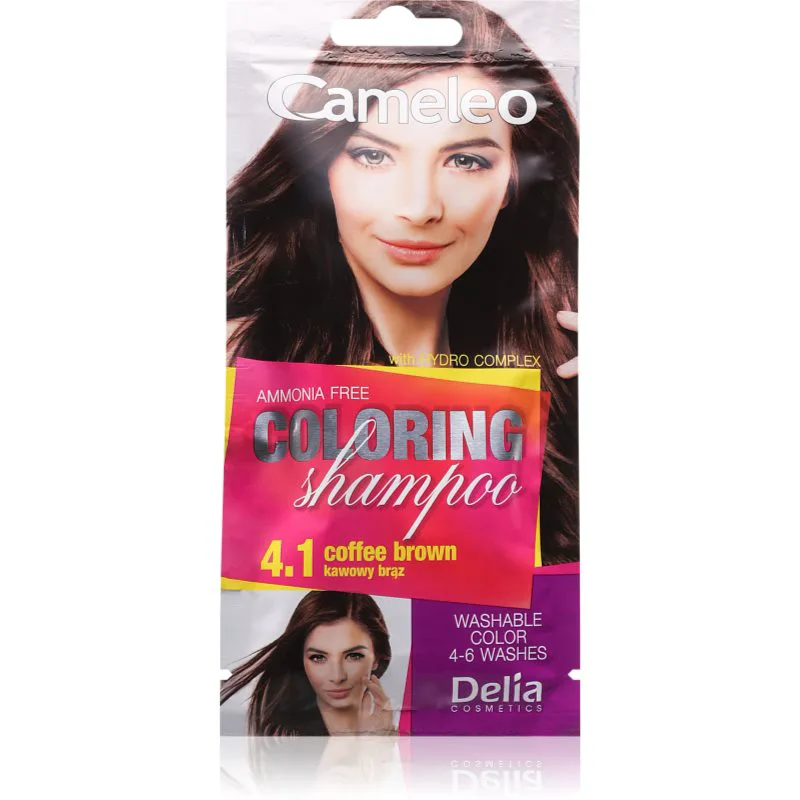 Delia Cosmetics Cameleo Coloring Shampoo σαμπουάν με χρώμα για τα μαλλιά απόχρωση 4.1 Coffee Brown 40 ml