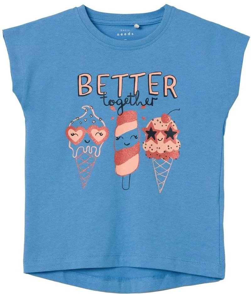 T-SHIRT NAME IT 13215037 NMFVIOLET ΑΝΟΙΧΤΟ ΜΠΛΕ (104 CM)-(4 ΕΤΩΝ)
