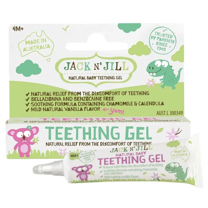 Jack n' Jill Natural Baby 4m+ Teething Gel Καταπραϋντική Γέλη Άμεσης Φυσικής Ανακούφισης Ούλων & Δοντιών από τις Ενοχλήσεις της Πρώτης Οδοντοφυΐας 15g