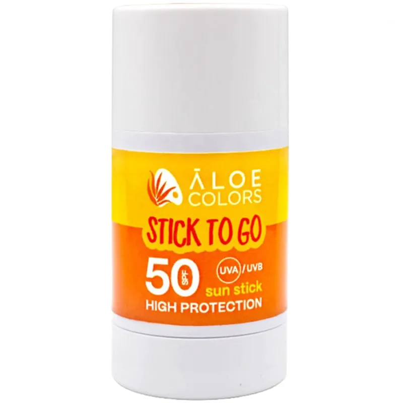 Aloe Colors To Go Spf50 Sunscreen Stick Αντηλιακό Στικ Υψηλής Προστασίας για Πρόσωπο, Μάτια & Ευαίσθητες Περιοχές 30g