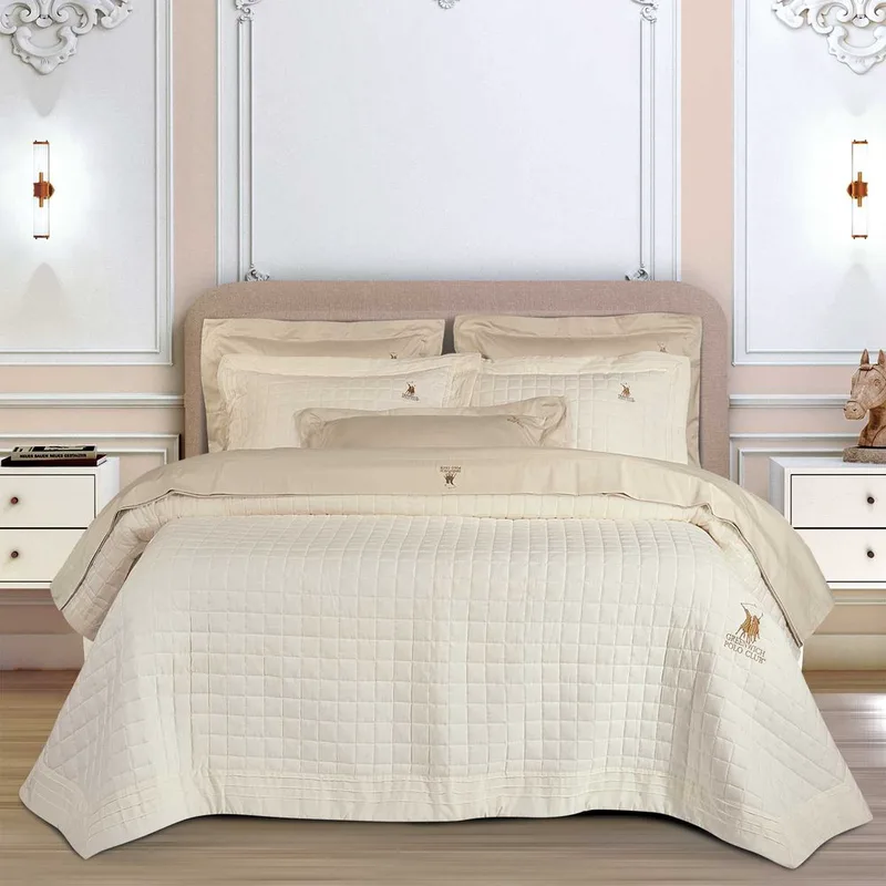 ΚΟΥΒΕΡΛΙ KING SIZE GREENWICH POLO CLUB CLASSIC 2355 ECRU 240Χ250CM