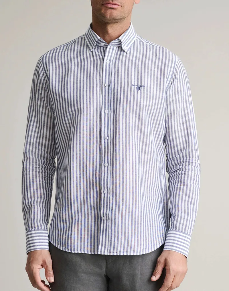 NAVY&GREEN ΠΟΥΚΑΜΙΣΟ COMFORT FIT 24NG.SF018/1B-DIRTY BLUE/WHITE Mixed