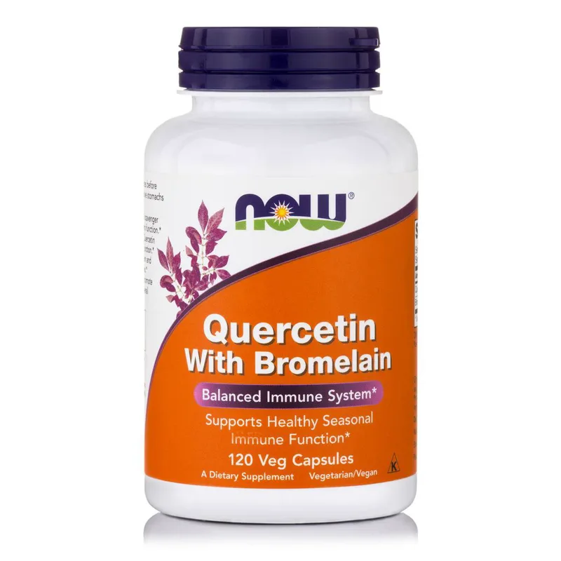 Now Foods Quercetin With Bromelain Συμπλήρωμα Διατροφής, Ισχυρό Αντιοξειδωτικό, Υποστηρίζει το Ανοσοποιητικό Σύστημα 120veg.caps