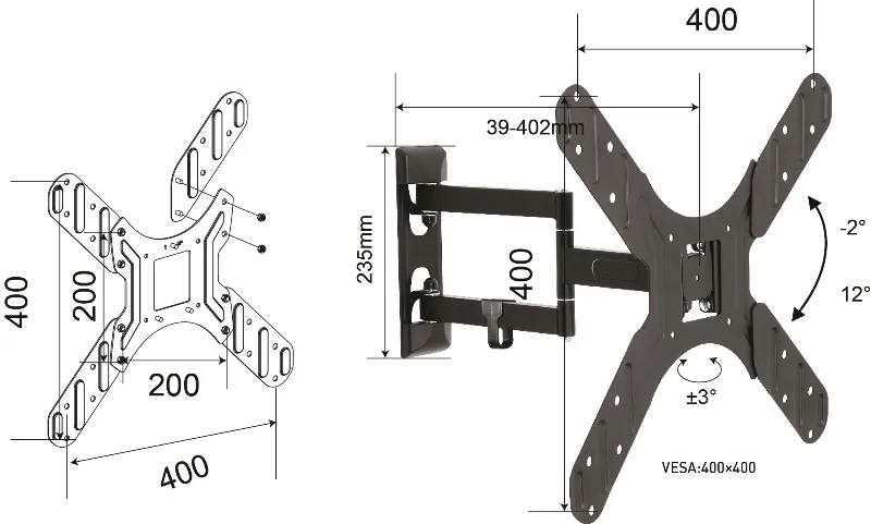 Βάση Τηλεόρασης Osio Osm-7836