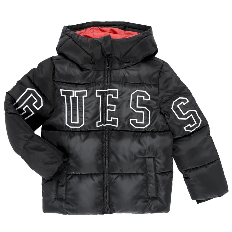 Χοντρό μπουφάν Guess HOODED PADDED LS PUFFER W/ZIP
