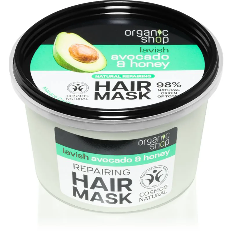 Organic Shop Natural Avocado & Honey αναγεννητική μάσκα για τα μαλλιά 250 ml