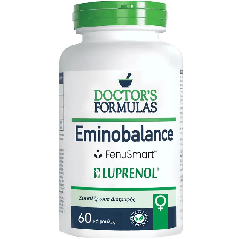 Doctor's Formulas EminoBalance Συμπλήρωμα Διατροφής Εκχυλίσματος Τριγωνέλλας, Λυκίσκου Σόγιας & Βιταμινών Β για Υποστήριξη του Γυναικείου Οργανισμού Κατά την Εμμηνόπαυση 60caps
