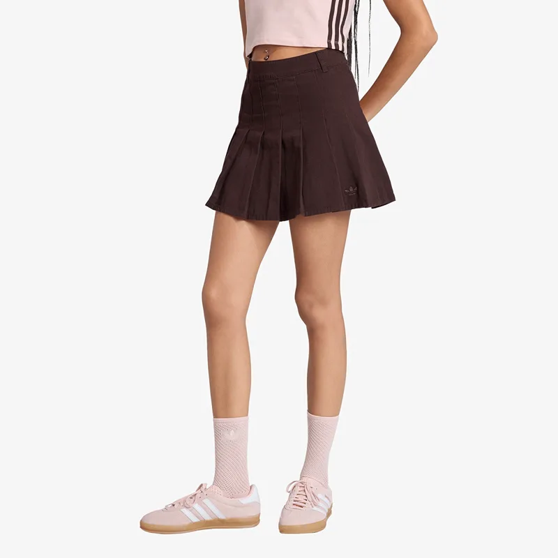 Φούστα adidas Twill Pleated Skirt Aurora Coffee 14