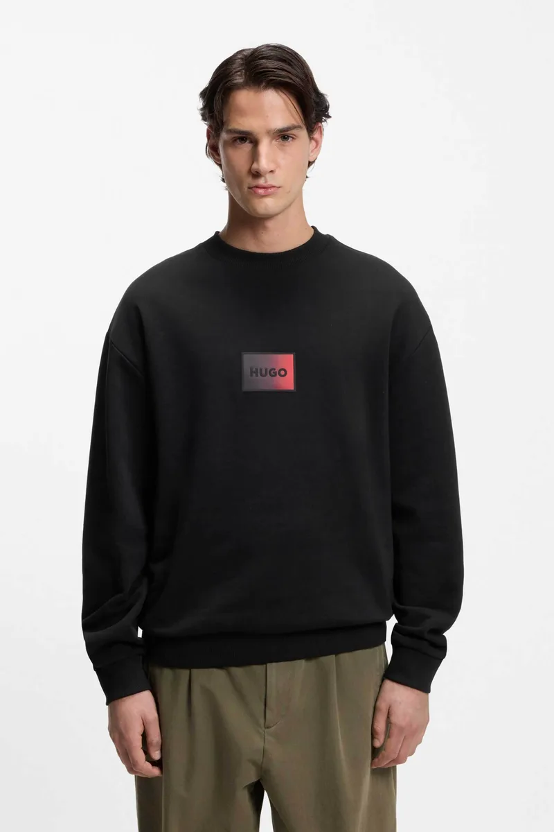 Hugo Boss ανδρική μπλούζα φούτερ Relaxed Fit "Danotop" - 50553134 Μαύρο